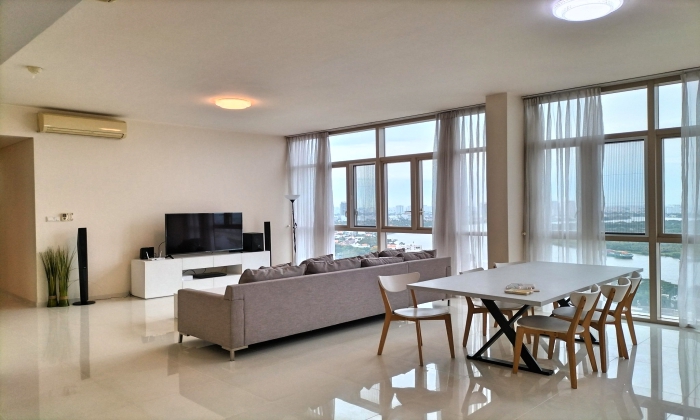 River Front 04 Bedroom Apartment The Vista An Phu For Rent HCMC