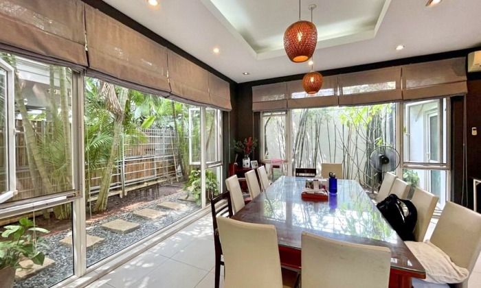 Garden and Nice Pool Villa For Rent in Thao Dien  Compound HCM