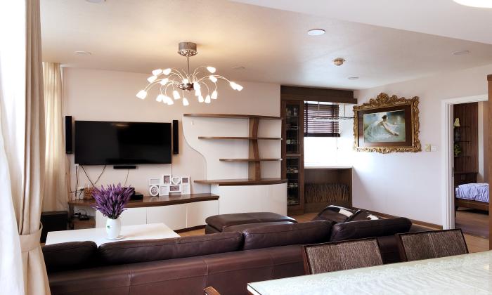 Amazing Wooden Style Three Bedroom Ben Thanh Tower Apartment For Rent District 1 HCMC