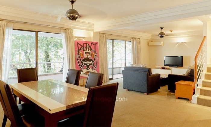 Nice Duplex Balconies Three Bedroom Serviced Apartment in District 3 HCMC